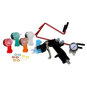 3M Accuspray 16578 Kit de pistola rociadora Incluye 1 pistola rociadora Accuspray, 1 válvula de control de aire, Cabezal de atomización de 1.4 mm, Cabezal de atomización de 1.8 mm, Cabezal de atomización de 2.0 mm, Soporte de pistola pulverizadora apto para montaje