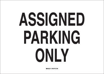 Imágen de Brady B-555 Aluminio Rectángulo Blanco Inglés Cartel de información, restricción y permiso de estacionamiento 43421 (Imagen principal del producto)