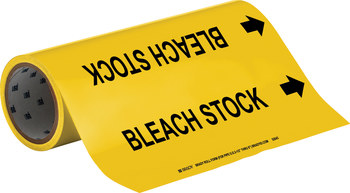 Imágen de Brady Negro sobre amarillo Vinilo 52643 Marcador de tubería autoadhesivo (Imagen principal del producto)
