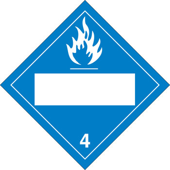 Imágen de Brady B-120 Poliéster reforzado con fibra de vidrio Cuadrado Azul Letrero de anuncio para camión 60414 (Imagen principal del producto)