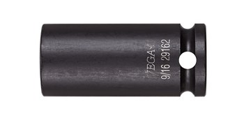 Vega Tools 21202 12 mm Largo Toma De Impacto - Acero 4140 - accionamiento 3/8 pulg. Cuadrado - B-Recta - 50.0 mm Longitud - 01278