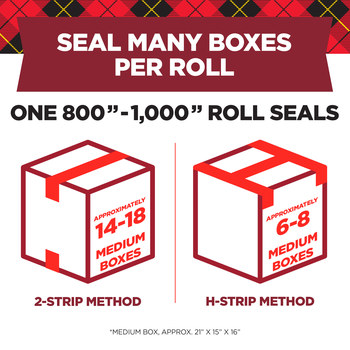 3M Scotch 141 Transparente Kit de sellado de cajas - 48 mm Anchura x 800 pulg. Longitud - 2.6 mil Espesor - 57203