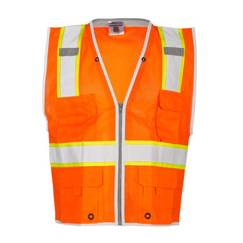 Imágen de ML Kishigo Premium Brilliant Series Naranja Grande Poliéster Malla Chaleco de alta visibilidad (Imagen principal del producto)