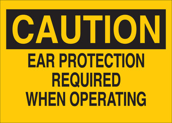 Imágen de Brady B-120 Poliéster reforzado con fibra de vidrio Rectángulo Amarillo Inglés Cartel de seguridad del equipo 70305 (Imagen principal del producto)