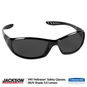 Jackson Safety Hellraiser V40 Policarbonato Gafas para soldadura lente Tono 5.0 - Marco envolvente - 761445-02232