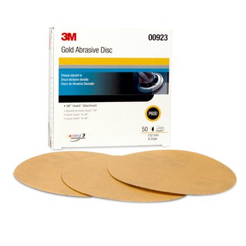 3M Hookit Recubierto Óxido de aluminio Amarillo Disco de velcro - Óxido de aluminio - 6 pulg. - P600 - 00923