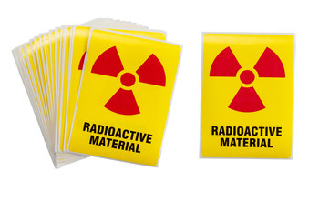 Imágen de Brady Rectángulo 596-27 Etiqueta de peligro de radiación (Imagen principal del producto)