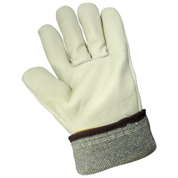 Global Glove CR100MTC Blanco Grande Cuero Grano Cuero vacuno Guante para soldadura - cr100mtc lg