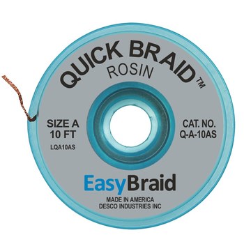 EasyBraid Q-A-10AS Trenza Desoldadora - 0.025 pulg. x 10 pies - easybraid q-a-10as