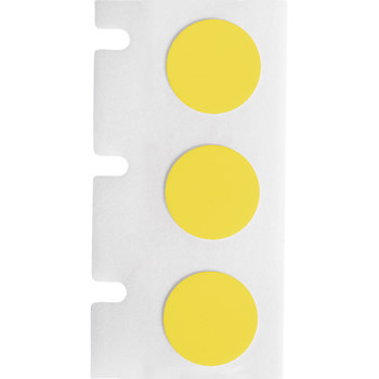 Brady M4-83-499-YL-BK Etiquetas adhesivas multiuso agresivas - 0.5 pulg. x 0.5 pulg. - Nailon - Negro sobre amarillo - B-499