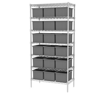Imagen de Akro-mils AWS183633168 Akro-Grid 2000 lb Ajustable Gris Cromo Acero Abierto Ajustable Sistema de estantería fijo (Imagen principal del producto)