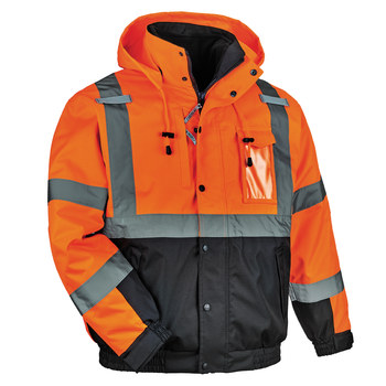 Ergodyne GloWear 8381 Chaqueta de trabajo 25585 - tamaño XL - Poliéster (cáscara)/poliuretano (recubrimiento) - Naranja