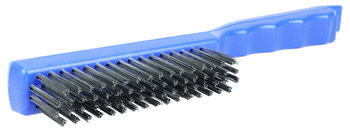 Weiler Acero Cepillo de alambre de mano - 2.45 pulg. ancho x 10.85 pulg. longitud - Diámetro de la cerda 0.012 pulg. - 73217
