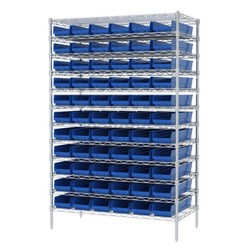 Imagen de Akro-mils AWS244830164 2000 lb Ajustable Azul Cromo Acero Abierto Ajustable Sistema de estantería fijo (Imagen principal del producto)