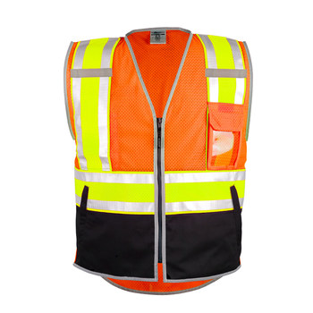 Imágen de ML Kishigo Premium Brilliant Series Naranja Grande Poliéster Malla Chaleco de alta visibilidad (Imagen principal del producto)