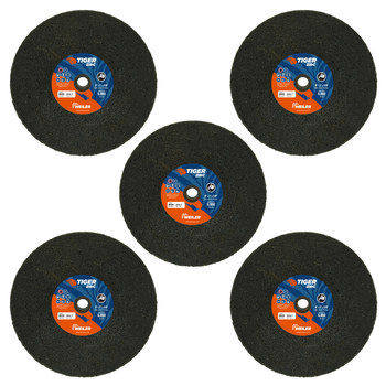 Weiler Tiger Zirc Rueda de enganche portátil 68349 - Tipo 1 (recto) - 8 pulg. - Alúmina-zirconia - 16 - T