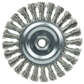 Weiler Roughneck 08796 Cepillo de rueda - Anudado - Circular trenzado Acero inoxidable cerda