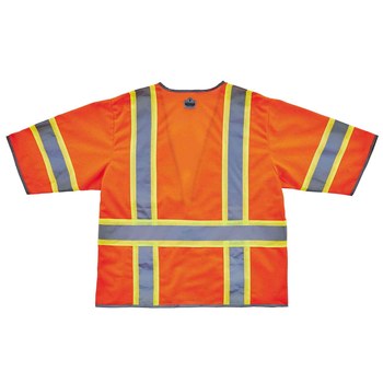 Ergodyne GloWear 8346Z Chaleco de alta visibilidad 24155 - tamaño Grande/XG - Poliéster - Naranja - ANSI clase 3