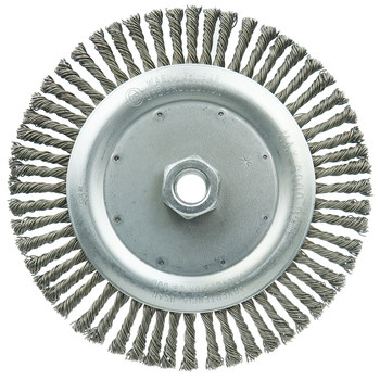 Weiler Vortec Pro 36297 Cepillo de rueda - Anudado - Circular trenzado Acero cerda