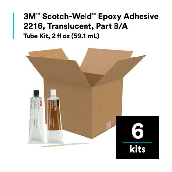 3M Scotch-Weld 2216 Translúcido Adhesivo epoxi - Base y acelerador (B/A) - 2 fl oz Kit - 20851