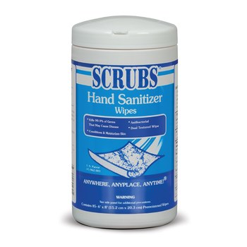 Scrubs Hand Sanitizing Wipe - 85 Wipes Tub - Floral Fragrance - 90985