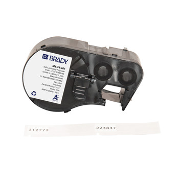 Brady M4-74-461 Etiquetas criogénicas autolaminadas - 2.2 pulg. x 0.5 pulg. - Poliéster - Negro sobre blanco, transparente - B-461