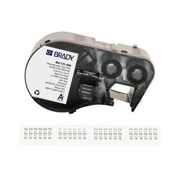 Brady CleanLift M4-131-498 Etiquetas multiuso reposicionables - Vinilo - Negro sobre blanco - B-498