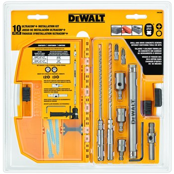 Imágen de Kit de instalación de la unidad de anclaje ULTRACON SDS Plus DW5366 de Carburo 4 pulg. por de DEWALT (Imagen principal del producto)