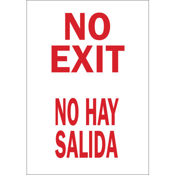 Imágen de Brady B-401 Poliesterino de alto impacto Rectángulo Blanco Inglés/Español Cartel/anuncio de no salir 38799 (Imagen principal del producto)