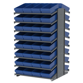 Imagen de Akro-mils APRD18188 1800 lb Azul Gris Revestido en polvo Acero 16 ga Doble cara Bastidor fijo (Imagen principal del producto)