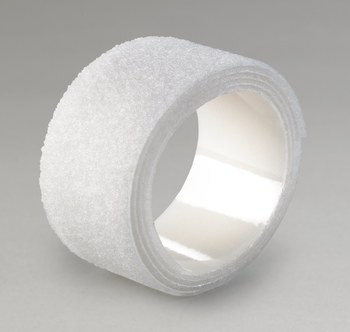 3M SJ3402 Blanco Sujetador recerrable - Gancho con 300 ganchos/in² Recuento de tallos - 3/4 pulg. Anchura x 1000 yd Longitud - No adhesivo Adhesiva - 97519
