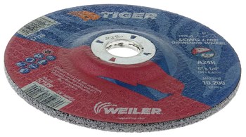 Weiler Tiger Disco esmerilador 57129 - 6 pulg. - Óxido de aluminio - 24 - R