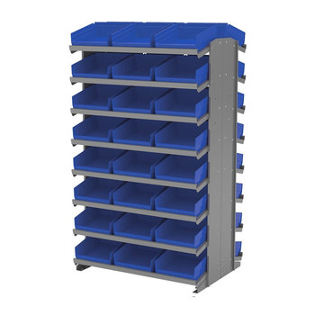 Imagen de Akro-mils APRD170 800 lb Azul Gris Revestido en polvo Acero 16 ga Doble cara Bastidor fijo (Imagen principal del producto)