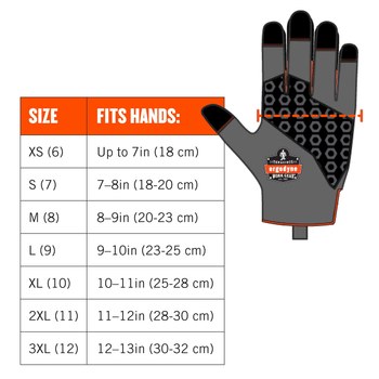 Ergodyne ProFlex 818WP Naranja de alta vis. Grande Neopreno Guantes para condiciones frías - Insulación Thinsulate - 720476-17394
