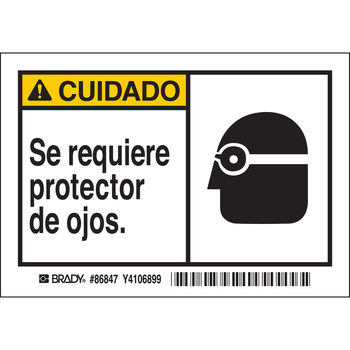 Imágen de Brady Negro/Amarillo sobre blanco Laminado Poliéster 86847 Etiqueta de seguridad del equipo (Imagen principal del producto)