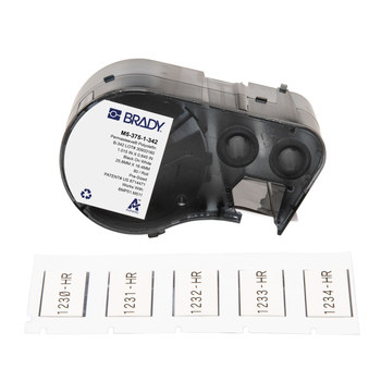 Imágen de Brady PermaSleeve Negro sobre blanco Ignífugo, termorretráctil Transferencia térmica M5-375-1-342 Etiquetas termorretráctiles (Imagen principal del producto)