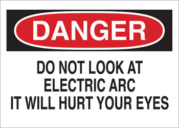 Imágen de Brady B-302 Poliéster Rectángulo Blanco Inglés Cartel de relámpago de arco eléctrico 85007 (Imagen principal del producto)