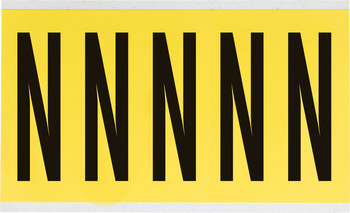 Imágen de Brady 34 Series Negro sobre amarillo Interior Paño de vinilo 34 Series Carta 3460-N Etiqueta en forma de letra (Imagen principal del producto)