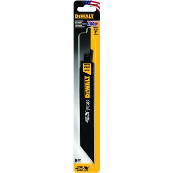 Imágen de Hoja de sierra de sable para corte de metales 2X DWA4188 de Acero de alta velocidad 8 pulg. por de DEWALT (Imagen principal del producto)