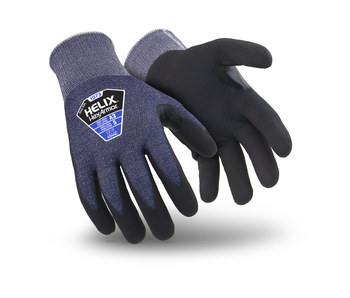 HexArmor Helix Azul/Negro 2X-Pequeño HPPE/fibra de vidrio Tejido Guantes resistentes a cortes - 812013-02752