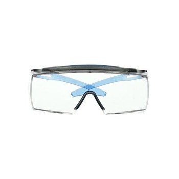 3M SecureFit Serie 3700 SF3701XSGAF-BLU Policarbonato Gafas de seguridad OTG (sobre el vidrio) lente Transparente + Scotchgard - Sin marco - 051131-27906