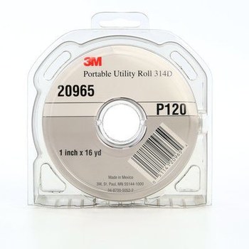 3M Rollo 20965 - 1 pulg. x 16 yd - Óxido de aluminio - P120 - Fina