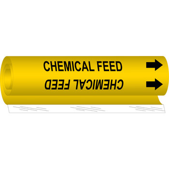 Imágen de Brady Negro sobre amarillo Poliéster Alta visibilidad 5645-I Marcador de tubería de envoltura (Imagen principal del producto)