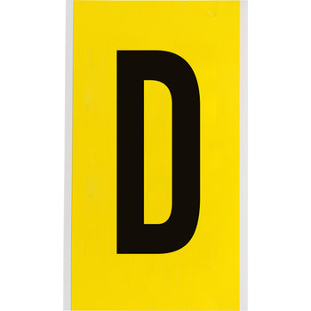 Imágen de Brady 34 Series Negro sobre amarillo Interior Paño de vinilo 34 Series Carta 3470-D Etiqueta en forma de letra (Imagen principal del producto)