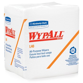 Kimberly-Clark Wypall L40 Limpiador 05701, DRC, - 12 pulg. x 12.5 pulg. - Blanco