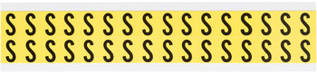 Imágen de Brady 34 Series Negro sobre amarillo Interior Paño de vinilo 34 Series Carta S3420- Etiqueta en forma de letra (Imagen principal del producto)