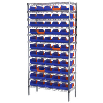 Imagen de Akro-mils AWS143636462B 2000 lb Ajustable Azul Cromo Acero Abierto Ajustable Sistema de estantería fijo (Imagen principal del producto)