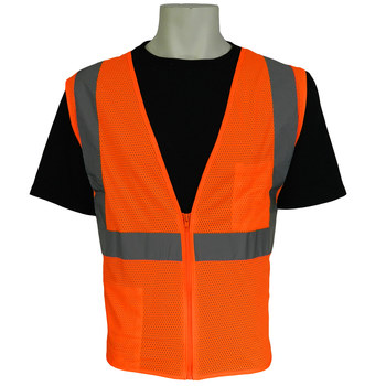 Imágen de Global Glove Frogwear GLO-006 Naranja fluorescente Grande Poliéster Malla Chaleco de alta visibilidad (Imagen principal del producto)