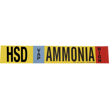 Imágen de Brady Negro/Azul/Rojo/Blanco sobre amarillo Poliéster 57987 Marcador de tubería de envoltura (Imagen principal del producto)