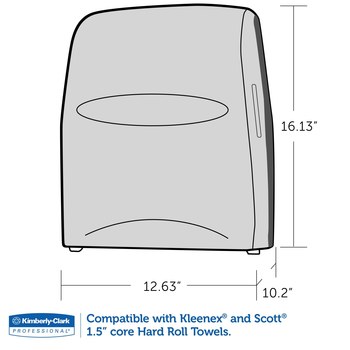 Kimberly-Clark Gris Dispensador de toallas de papel - 1 unidad por paquete - longitud total 16.13 pulg. - Ancho 12.63 pulg. - 09990